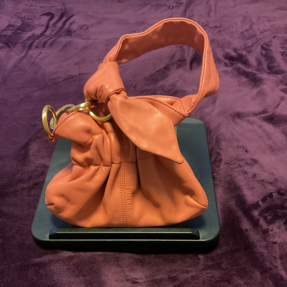 Vintage Mini Leather Knotted Shoulder Bag